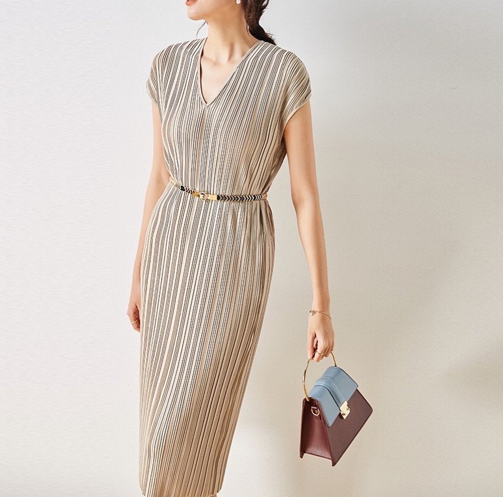 Myla Pleated Dress