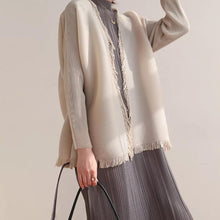 Load image into Gallery viewer, Liz Pleated Tassel Cardigan
