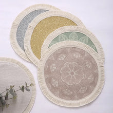 Load image into Gallery viewer, Round boho placemat
